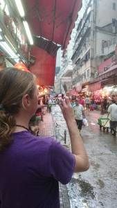 Lokale markt in Causeway Bay. 