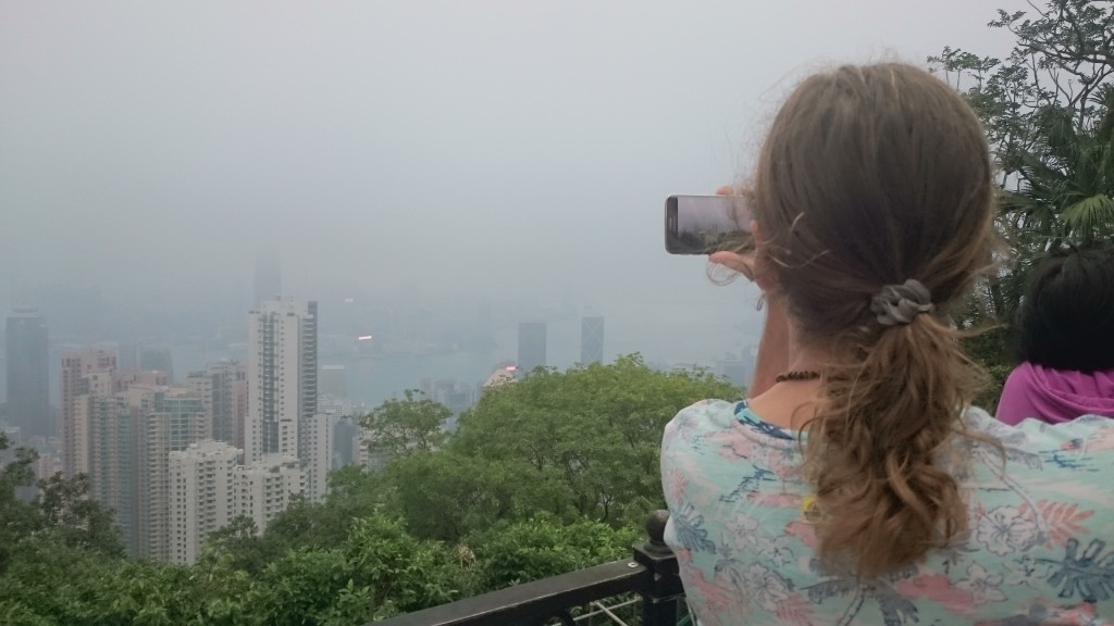 Een fotomomentje op Victoria Peak.