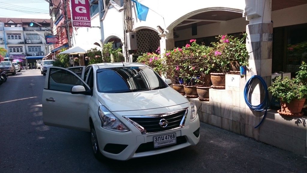 Onze blinkende bolide. 